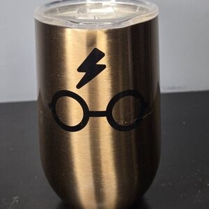 Spoontiques Harry Potter 16 oz. bronze stainless steel tumbler w Clear Slide Lid